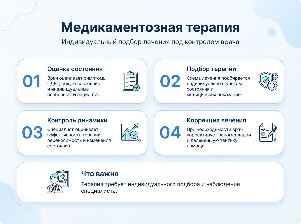 Лечение СДВГ в Муравленко у детей и взрослыхинфографика
